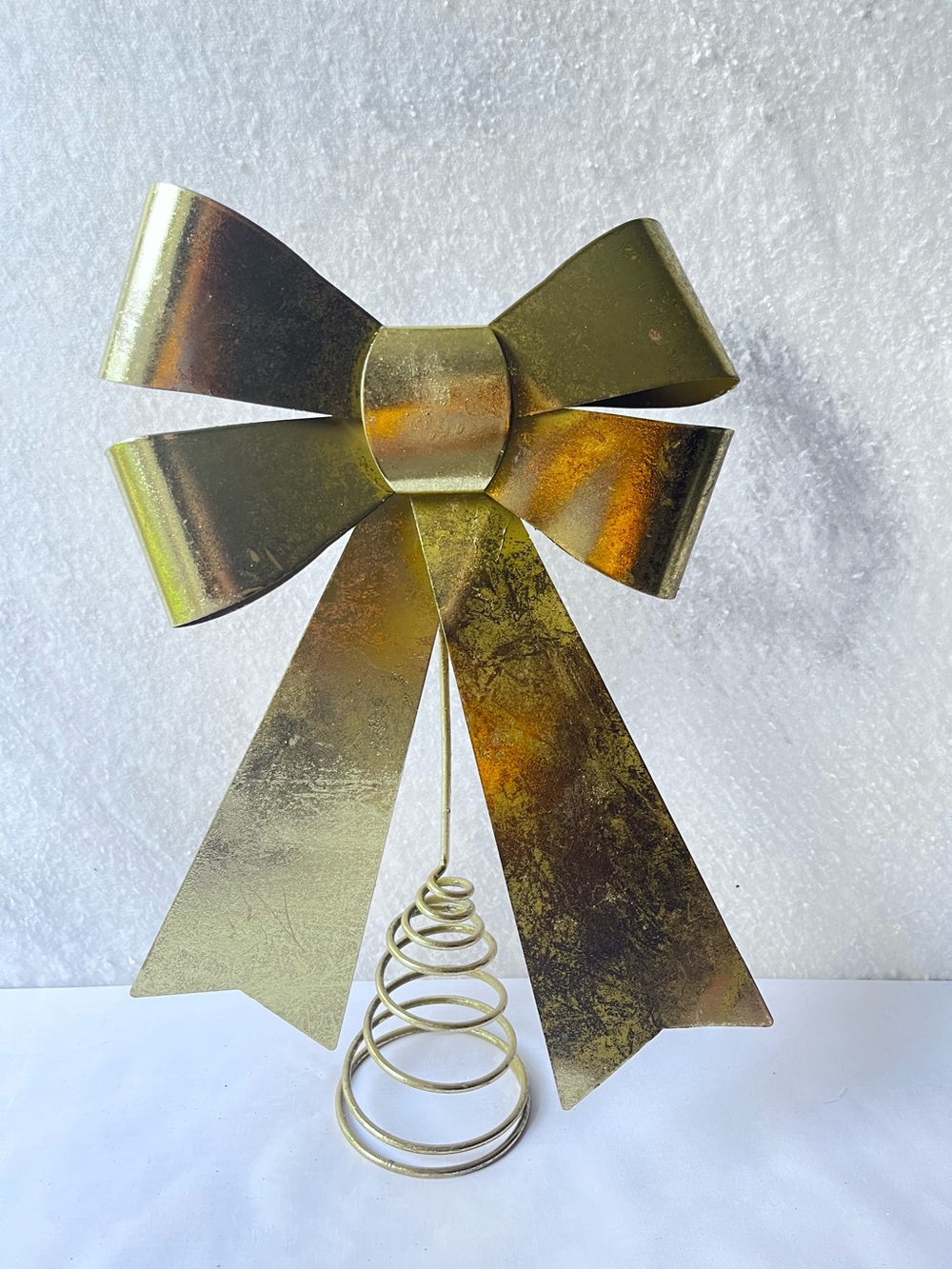 Tracey Boyd Gold Ribbon Bow 12.5” Christmas Tree Topper